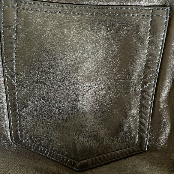 Ralph Lauren Butter Soft Black Leather Jeans, size 31 - Picture 5 of 6
